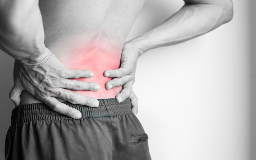 Man with pain radiating in his back